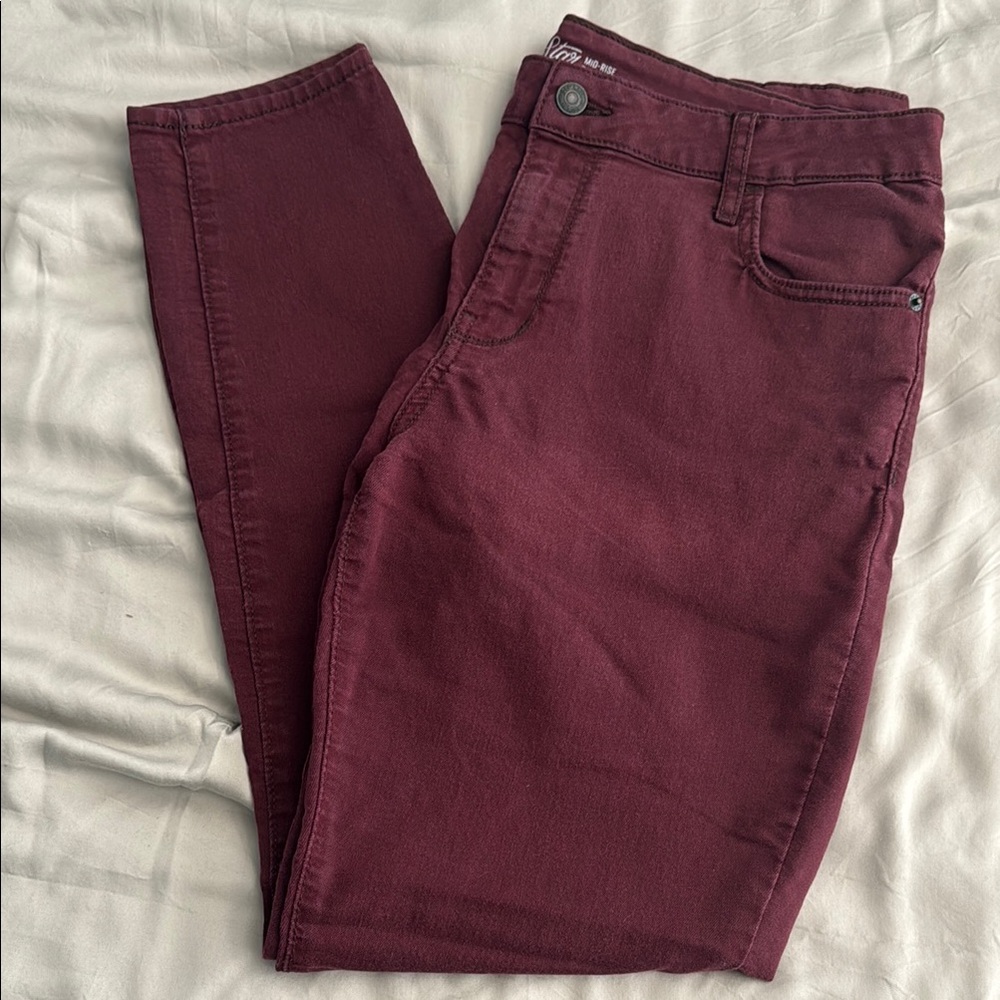 Burgundy Skinny Jeans